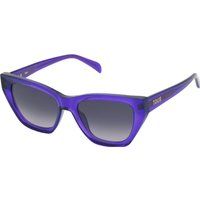 Transparente Cat-Eye-Sonnenbrille aus Acetat
