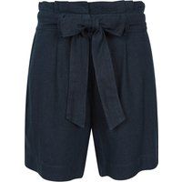 Leinen-Shorts mit hohem Bund