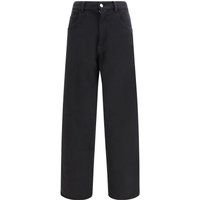 Lockere Baumwollhose mit weitem Bein