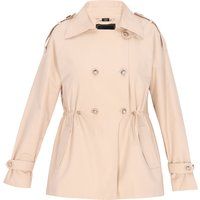Zweireihige Kurzjacke im Trench-Stil
