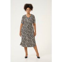 Midi-Jerseykleid mit Zebra-Print