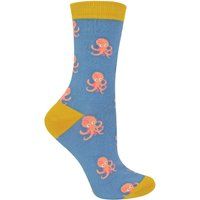 Verspielte Bambussocken mit Oktopus-Muster
