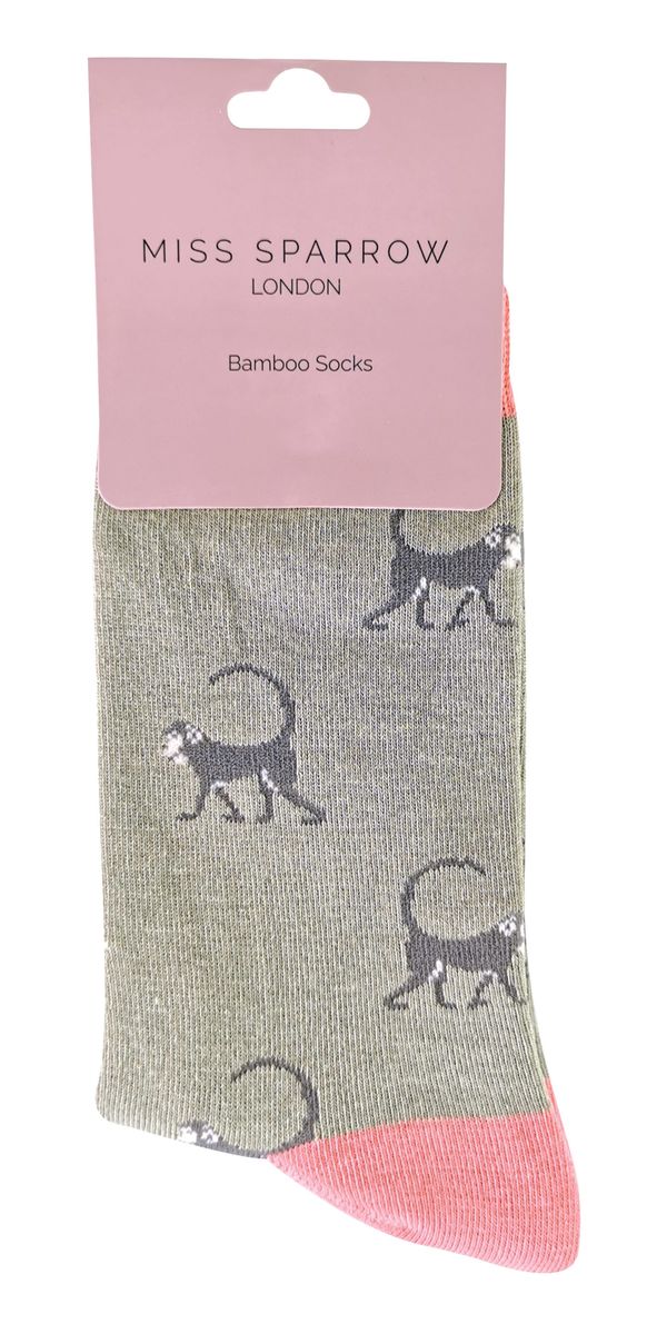 Crew-Socken aus Bambus mit Affenmuster