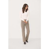 Karierte Jerseyhose mit geradem Bein
