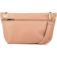 Crossbody-Clutch aus genarbtem Leder