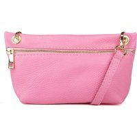 Schultertasche aus genarbtem Leder