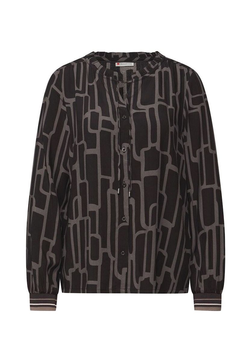 Bluse mit abstraktem geometrischem Muster