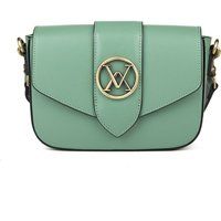 Strukturierte Leder-Umhängetasche mit Monogramm