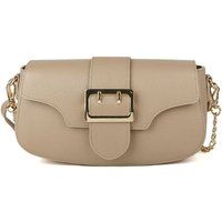 Schultertasche aus genarbtem Leder