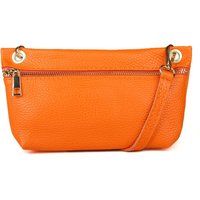 Kompakte Schultertasche aus genarbtem Leder