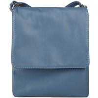 Leder-Umhängetasche mit Klappe
