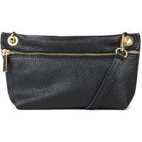 Zip-Umhängetasche aus genarbtem Leder