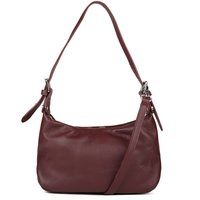 Schultertasche aus genarbtem Leder