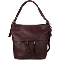 Lässige Schultertasche aus genarbtem Leder