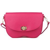 Leder-Schultertasche mit Wellenrand