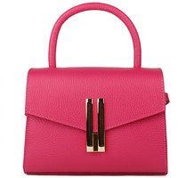 Strukturierte Handtasche aus genarbtem Leder