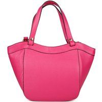 Strukturierte Schultertasche aus genarbtem Leder
