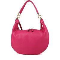 Schultertasche aus genarbtem Leder