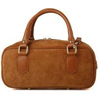 Handtasche aus Wildleder im Bowler-Stil