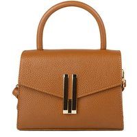 Strukturierte Leder Henkeltasche