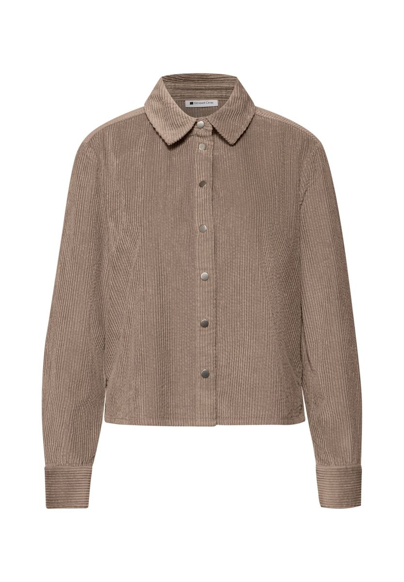 Lässige Cord Knopfleiste Hemdjacke
