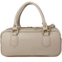 Elegante Zylindertasche aus genarbtem Leder