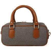 Kompakte Bowling-Tasche aus Canvas und Leder