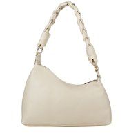 Lederschultertasche mit geflochtenem Riemen