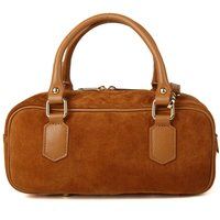 Bowling-Handtasche aus Wildleder