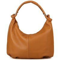 Geschmeidige Hobo-Tasche aus genarbtem Leder