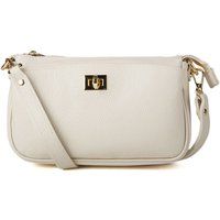 Schultertasche aus genarbtem Leder