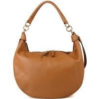 Hobo-Tasche mit geflochtenem Ledergriff