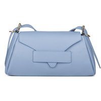Strukturierte Kalbsleder-Schultertasche