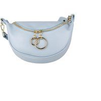 Leder-Schultertasche in Halbmondform