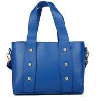 Strukturierte Henkeltasche mit Nieten