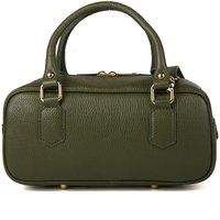 Genarbte Leder-Henkeltasche