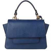 Strukturierte Trapez-Handtasche aus Leder