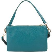 Strukturierte Lederhandtasche mit Tragegriff