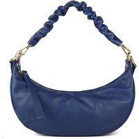 Halbmöndförmige Tasche aus genarbtem Leder
