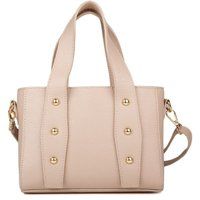 Henkeltasche aus Leder mit Nieten