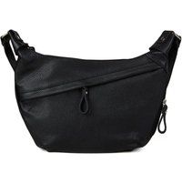 Halbmondförmige Schultertasche aus genarbtem Leder