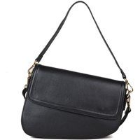 Asymmetrische Satteltasche aus genarbtem Leder