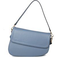 Asymmetrische Satteltasche aus genarbtem Leder