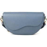 Leder-Satteltasche mit geschwungener Klappe
