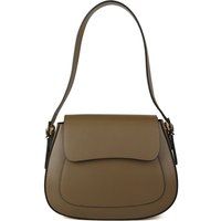Minimalistische Sattel-Schultertasche aus Leder