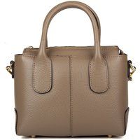 Strukturierte Leder-Henkeltasche