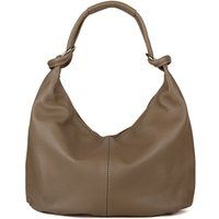Leder-Hobo-Tasche mit Narbenstruktur