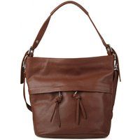 Schultertasche aus genarbtem Leder