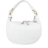 Hobo-Schultertasche aus genarbtem Leder