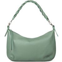 Schultertasche mit geflochtenem Henkel